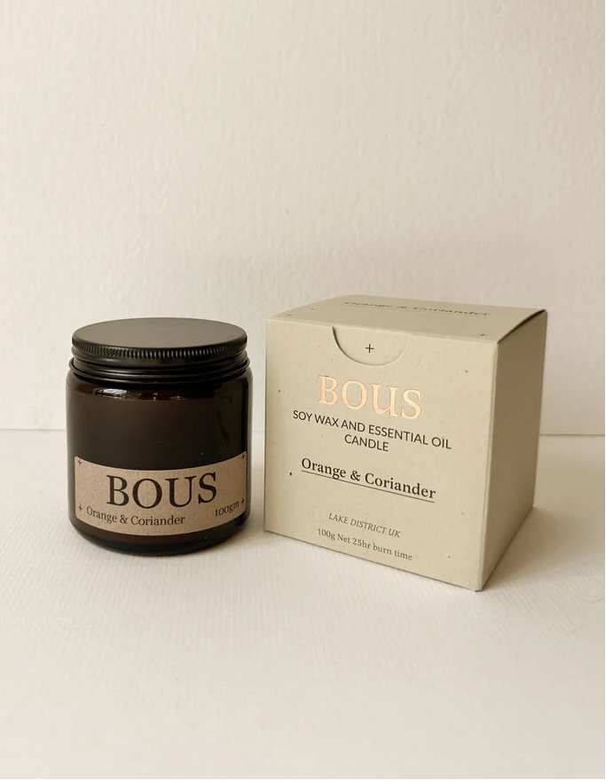 Bous, Orange & Coriander- Medium Soy Aromatherapy Candle