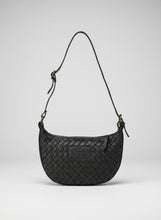 Priscilla Bag -  Black Woven Crescent Bag