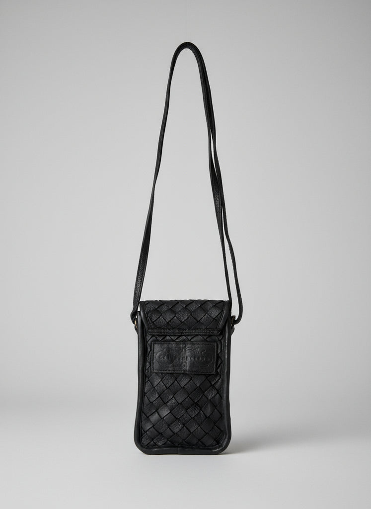 Priscilla Phone Bag -  Black Woven