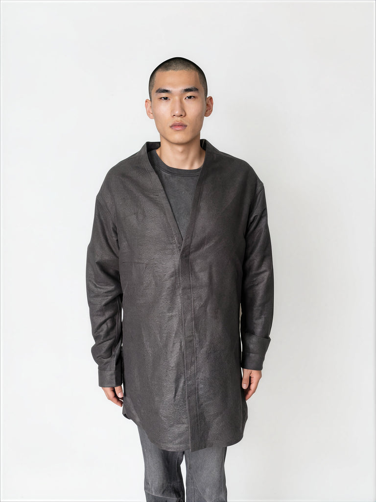 RICK OWENS FW26 TOWER CONCORDIAN SHIRT IN BLACK
