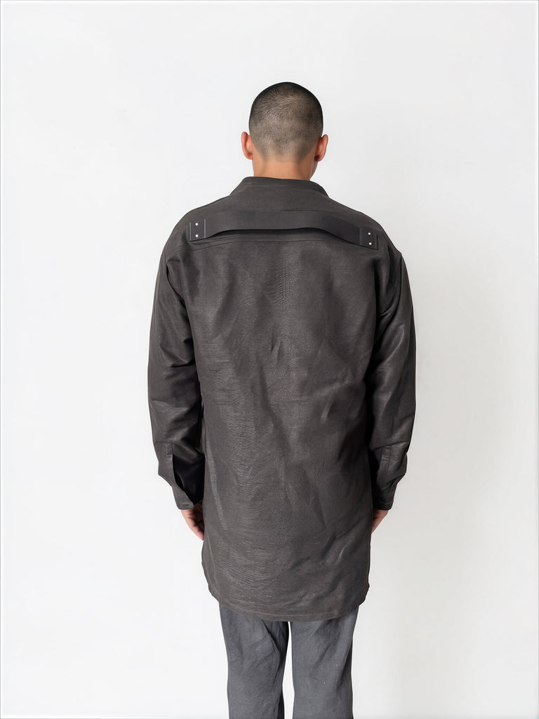 RICK OWENS FW26 TOWER CONCORDIAN SHIRT IN BLACK