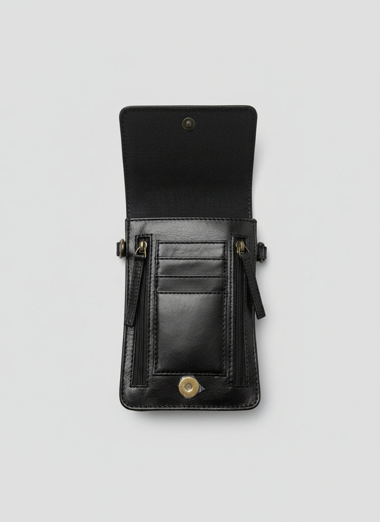 CollardManson black croc phone/ wallet bag
