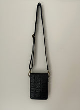 CollardManson black croc phone/ wallet bag