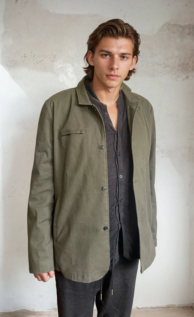 WDTS Mens Worker Jacket Olive Green