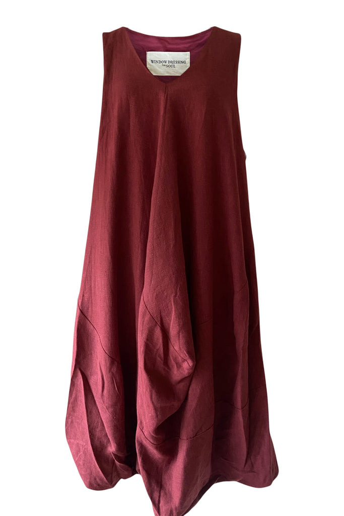 WDTS Mischa Dress Red Berry Linen