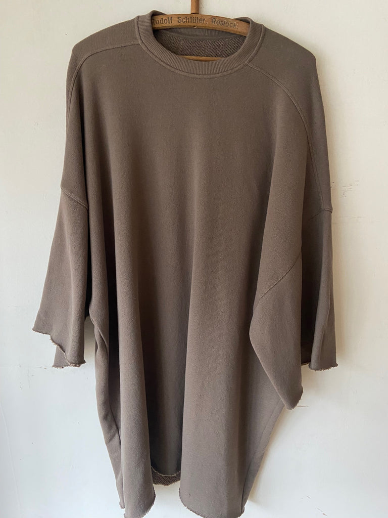 Rick Owens SS26 TEMPLE TOMMY KNIT SWEAT T-SHIRT Dust