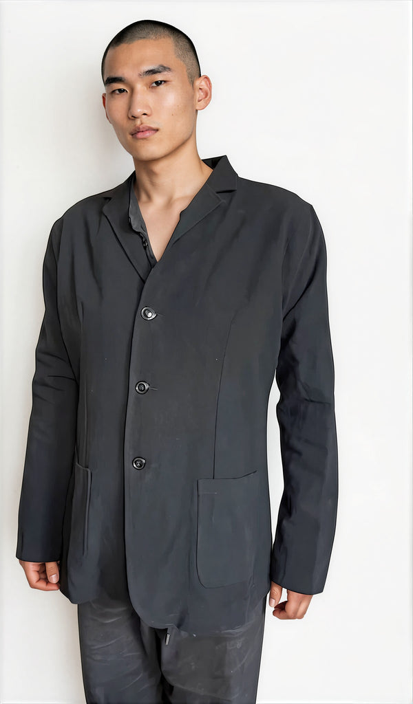 WDTS Mens Chore Jacket Heavy Linen Cotton Black