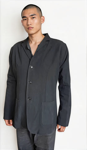 WDTS Mens Chore Jacket Heavy Linen Cotton Black