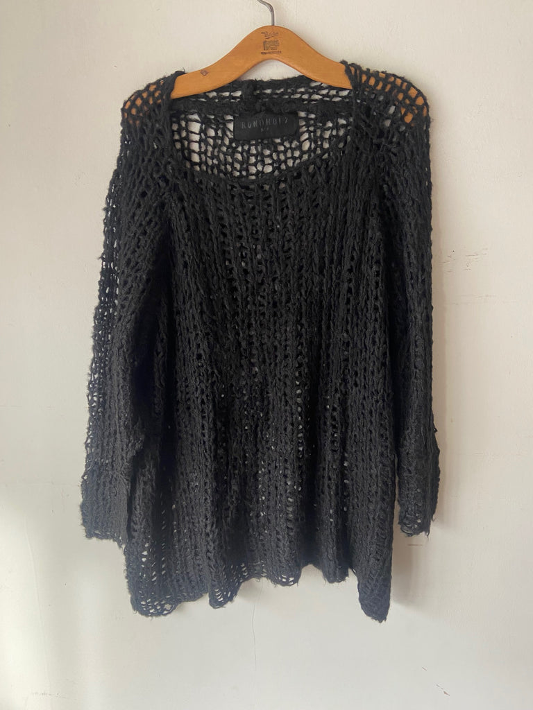 Rundholz SS26 2650702 silk Pullover - Black