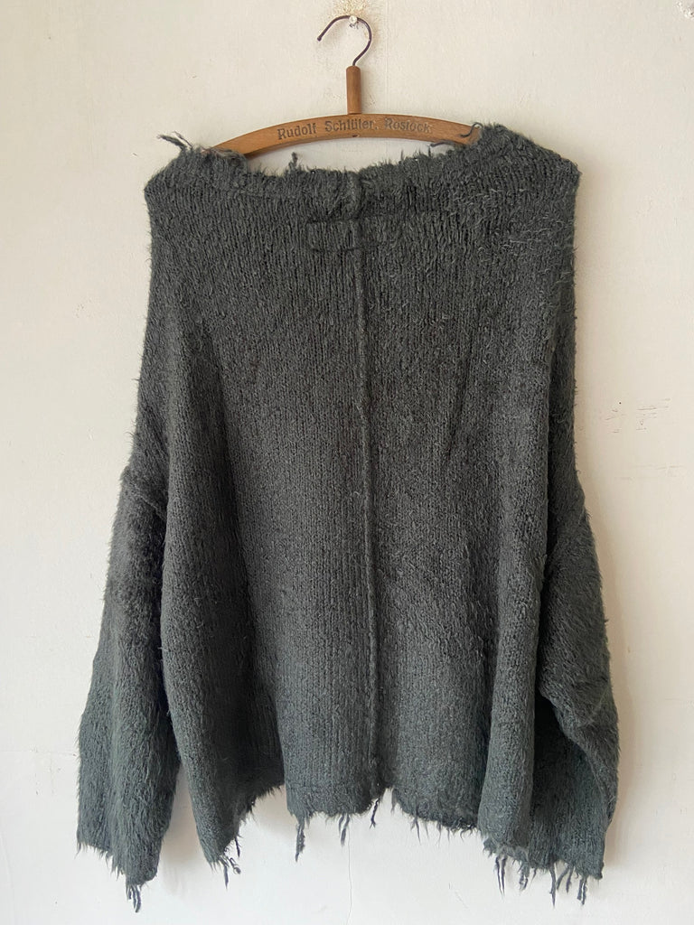 Rundholz SS26 2650704 silk Pullover - Seaweed