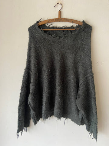 Rundholz SS26 2650704 silk Pullover - Seaweed