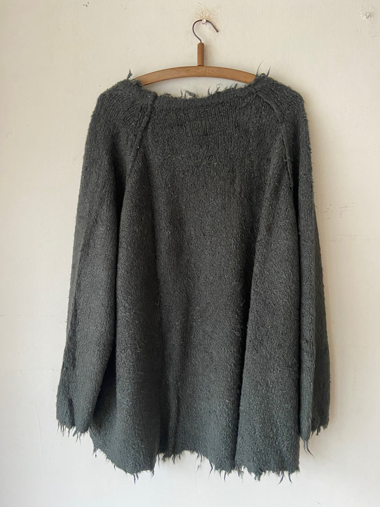 Rundholz SS26 2650706 silk Pullover - Seaweed