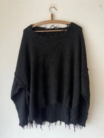 Rundholz SS26 2650710 silk Pullover - Black