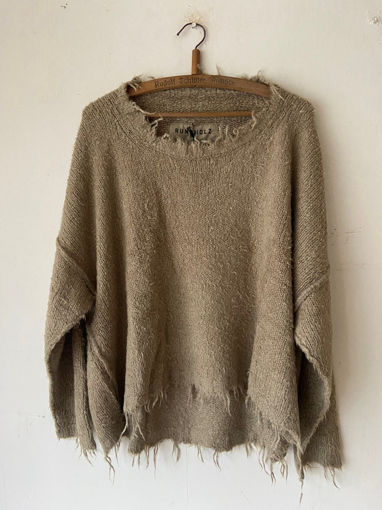 Rundholz SS26 2650710 silk Pullover - colour - Linen