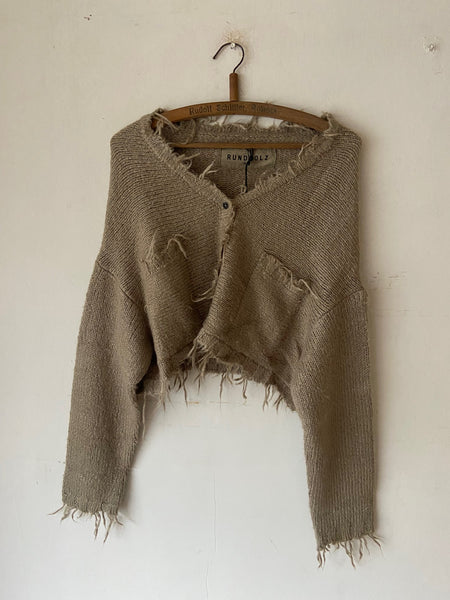 Rundholz SS26 2657107 Silk Cardigan - colour - Linen