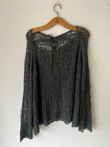 Rundholz SS26 2650701 silk Pullover - Seaweed