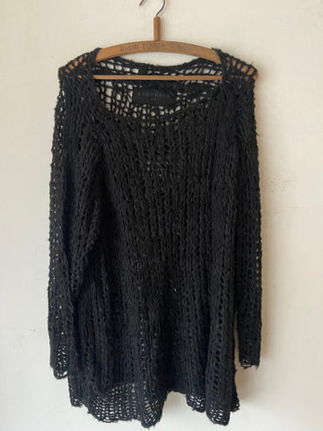 Rundholz SS26 2650702 silk Pullover - Black