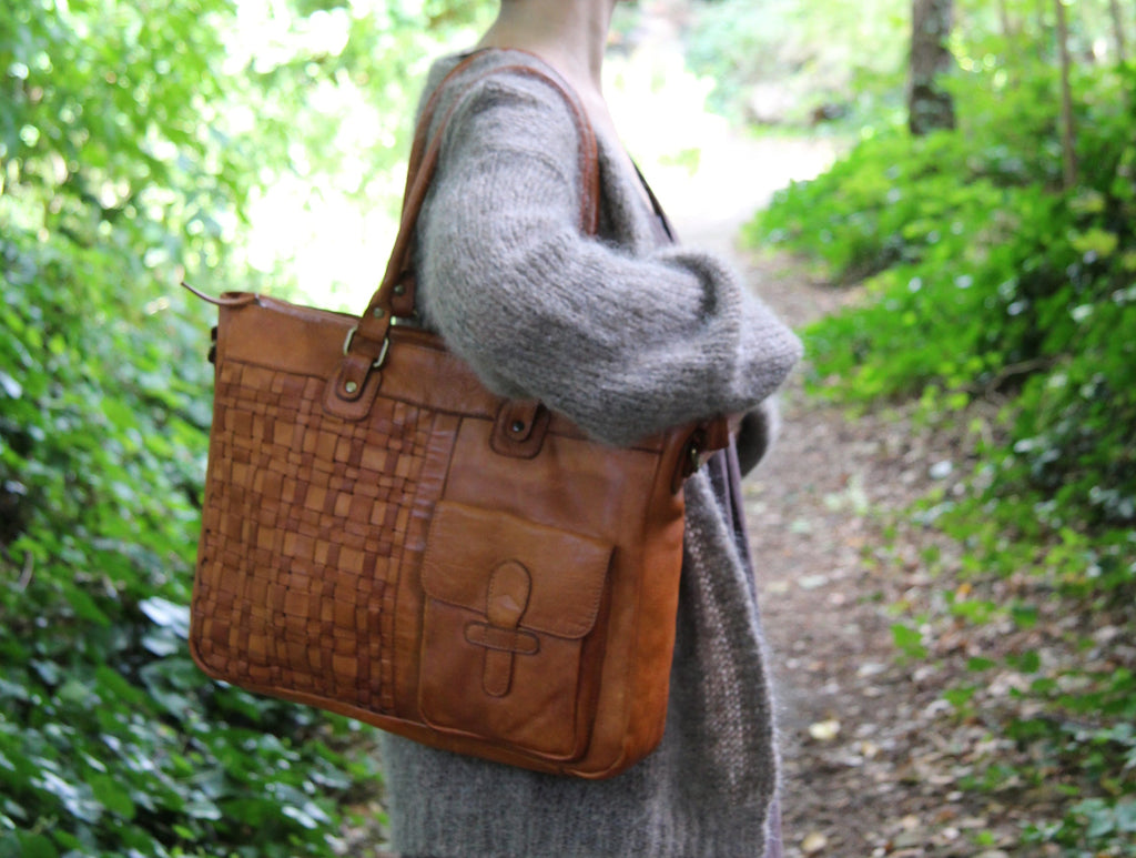 Sienna Bohemian Leather Bag - Tan