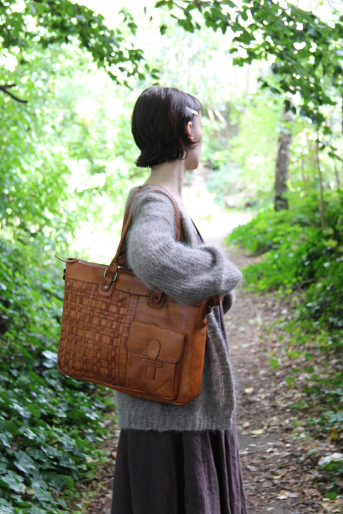 Sienna Bohemian Leather Bag - Tan