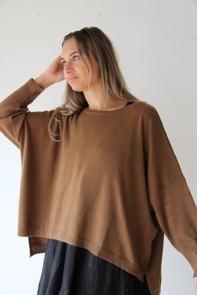 WDTS - Mia wool jumper - brown/amber