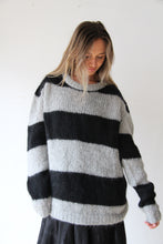 WDTS - Seth Mohair striped jumper- black / grey stripe