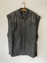 Transit Oversized zipped vest - Cold Dyed