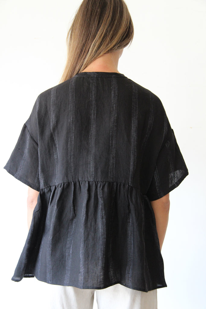 WDTS Sheba Black Linen Top