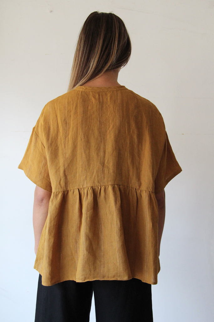 WDTS Sheba Gold Linen Top