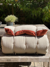 Lyla Linen / Velvet floor mattress 70 x 175cm Rust / Natural