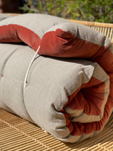 Lyla Linen / Velvet floor mattress 70 x 175cm Rust / Natural