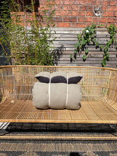 Lyla Linen / Velvet floor mattress 45 x 125 cm Charcoal/ Natural