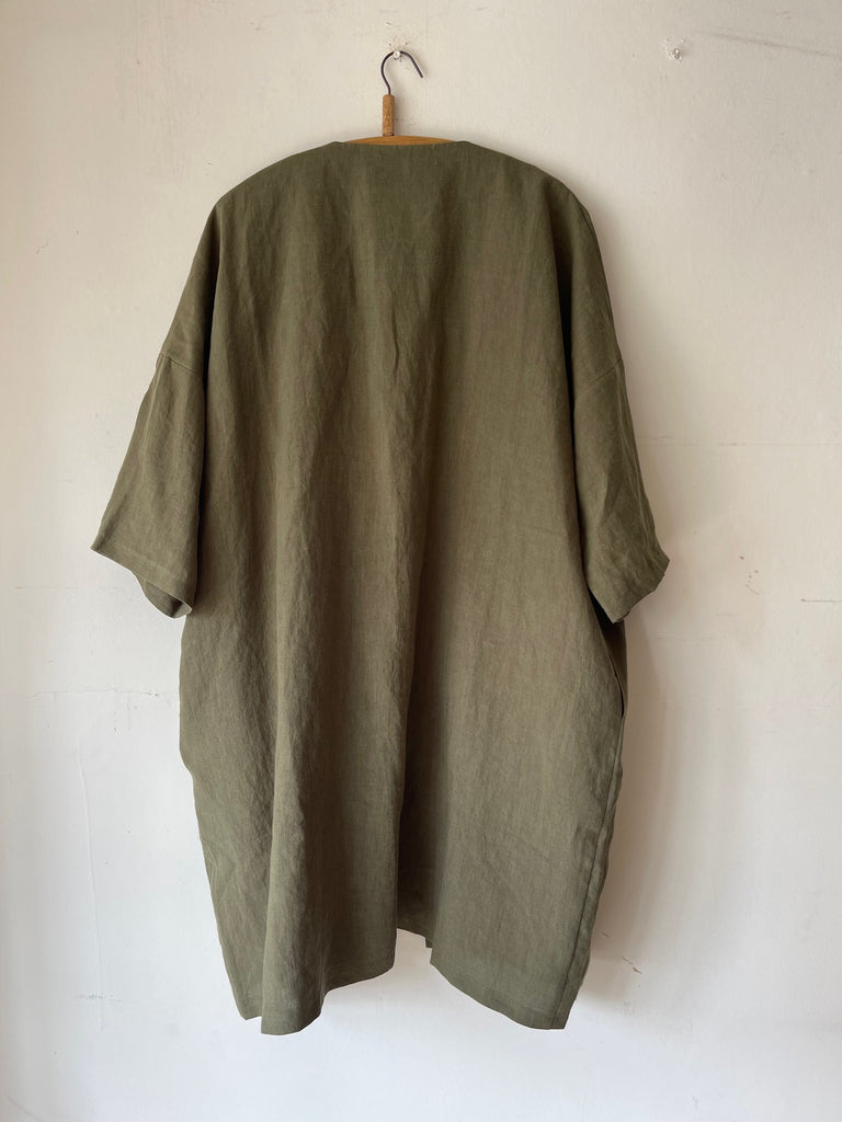 WDTS  - Danya Kimono coat Olive Linen