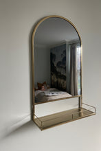 Thomas Gold iron mirror with shelf