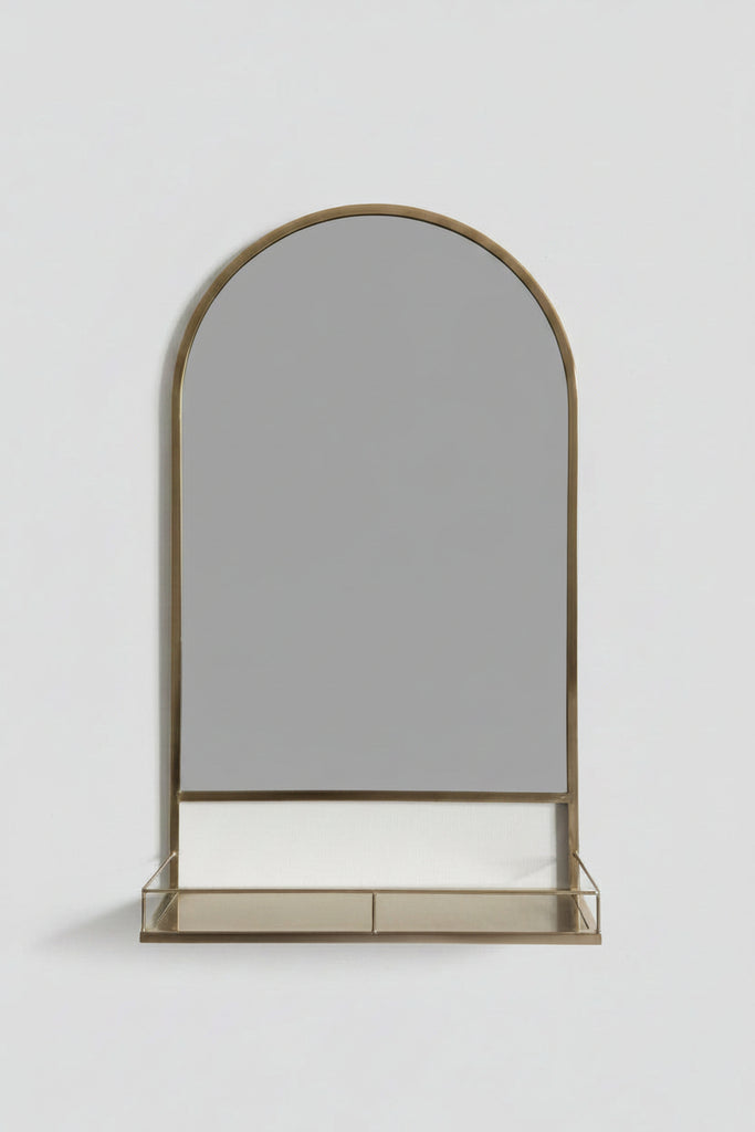 Thomas Gold iron mirror with shelf