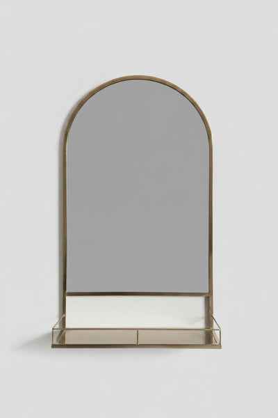 Thomas Gold iron mirror with shelf