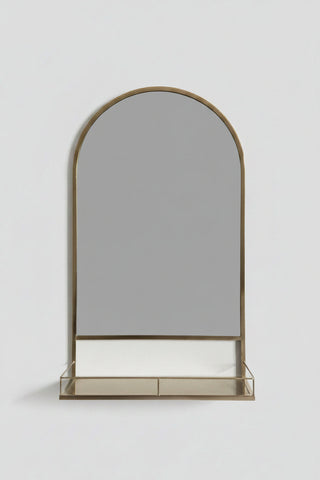 Thomas Gold iron mirror with shelf