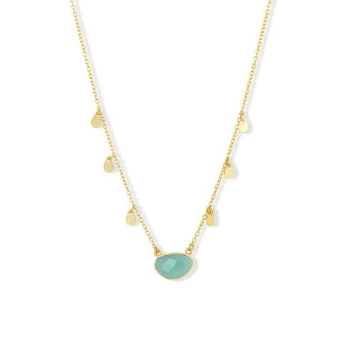 Summer Necklace Aqua Chalcedony