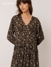 AW26 MAXI-VOLUME BOHO DRESS - BLACK