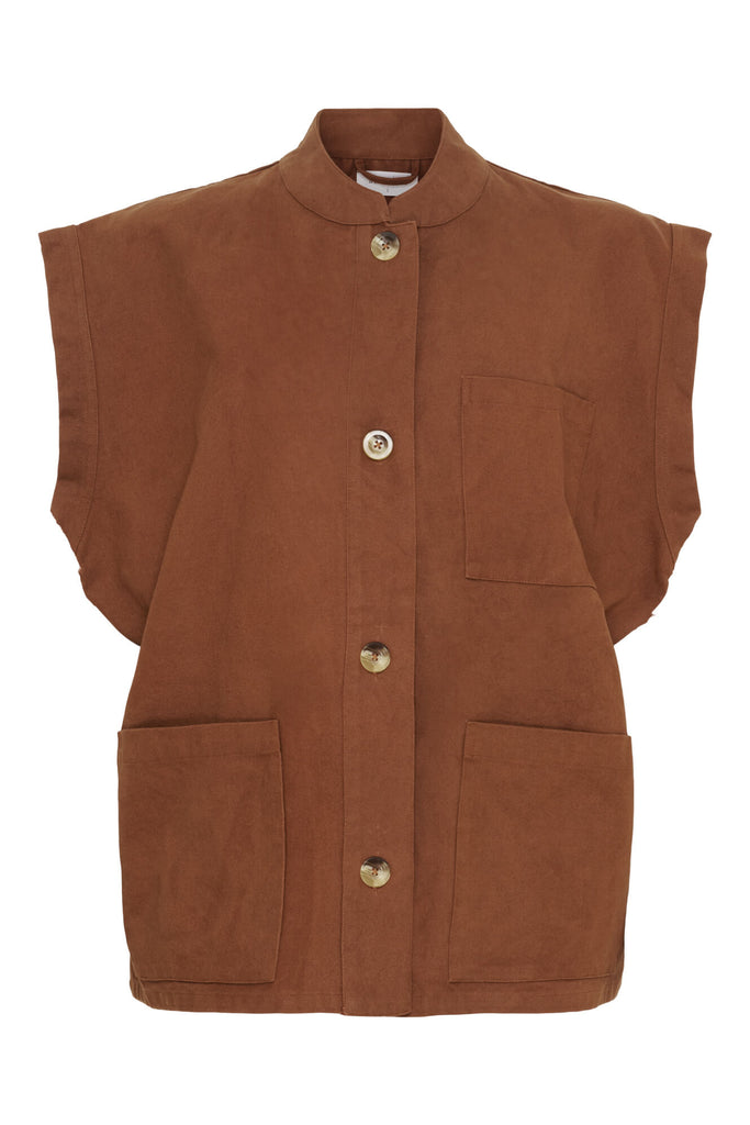 Luna Waistcoat - Cambridge Brown