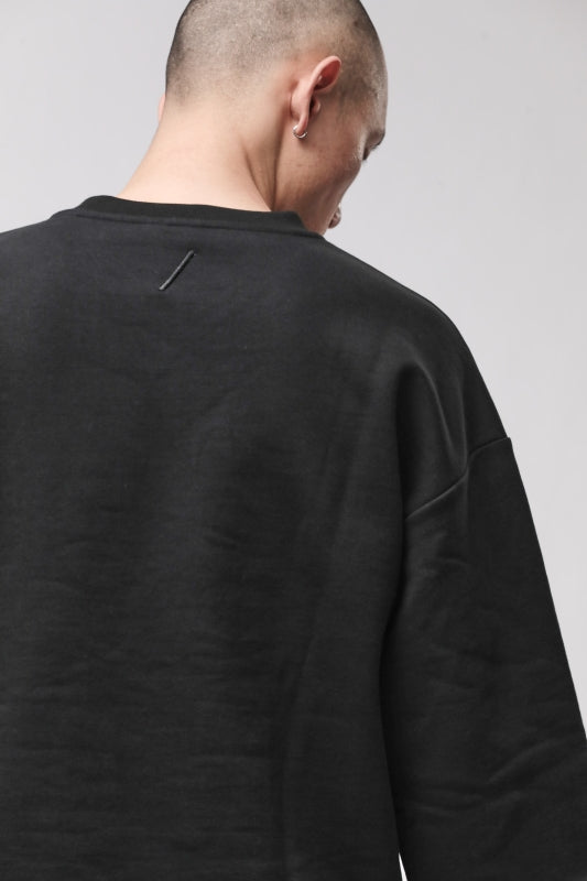 thom/krom M S 195 Black Men Sweat Shirt/Pullover Worked
