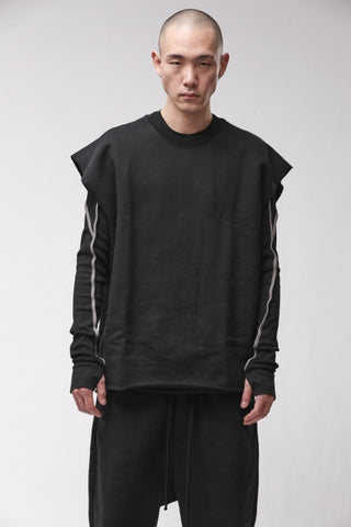thom/krom M S 197 Black Men Sweat Shirt/Pullover Worked