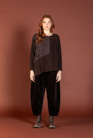 MAMA B AW25 Bianco V Pants Nero