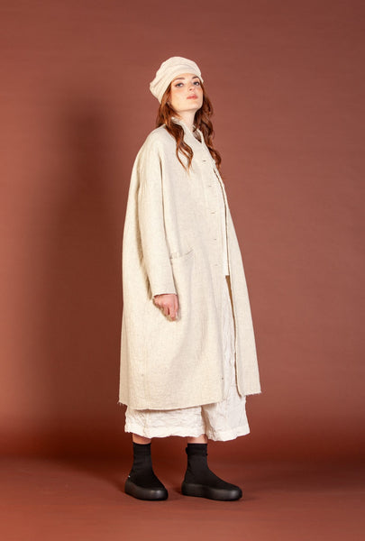 MAMA B AW25 Azimut Coat - Naturale