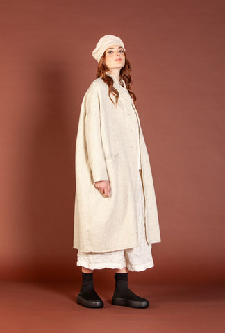 MAMA B AW25 Azimut Coat - Naturale
