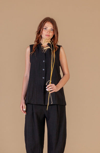 MAMA B GOCCIA A/E SS26 vest - Antracite Teuse