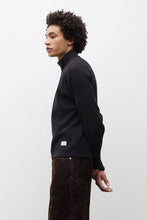 AW26 Norse Projects Teno Cotton Hemp Military Rib Zip Cardigan, Black