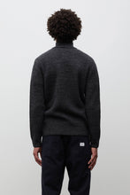 AW26 Norse Projects Hagen Wool Cotton Rib Full Zip Jacket, Dark Grey Melange