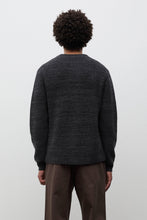 AW26 Norse Projects Gullverket Cotton Wool Rib Cardigan, Dark Grey Melange