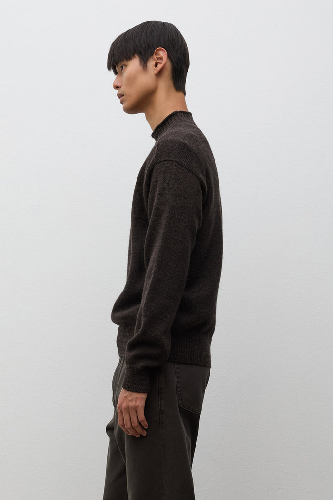AW26 Norse Projects Sagvatnet Wool Roll Neck Sweater, Delicioso Brown
