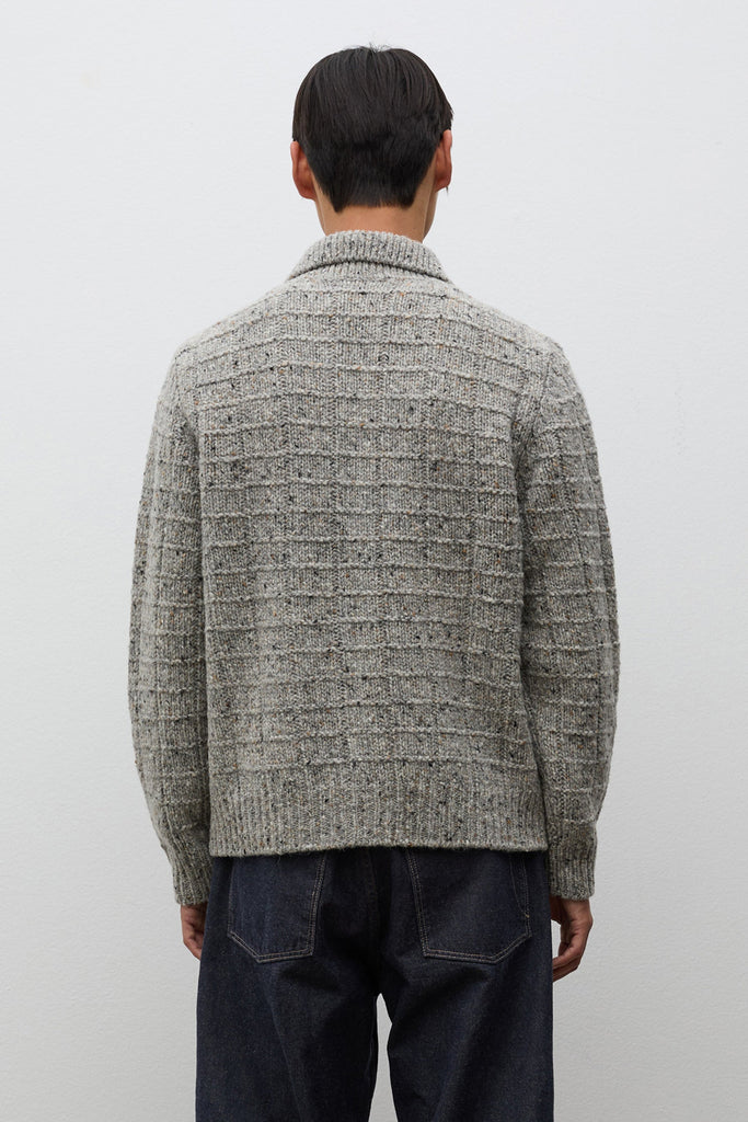 AW26 Norse Projects Aldrup Donegal Square Jacket, Light Grey Melange